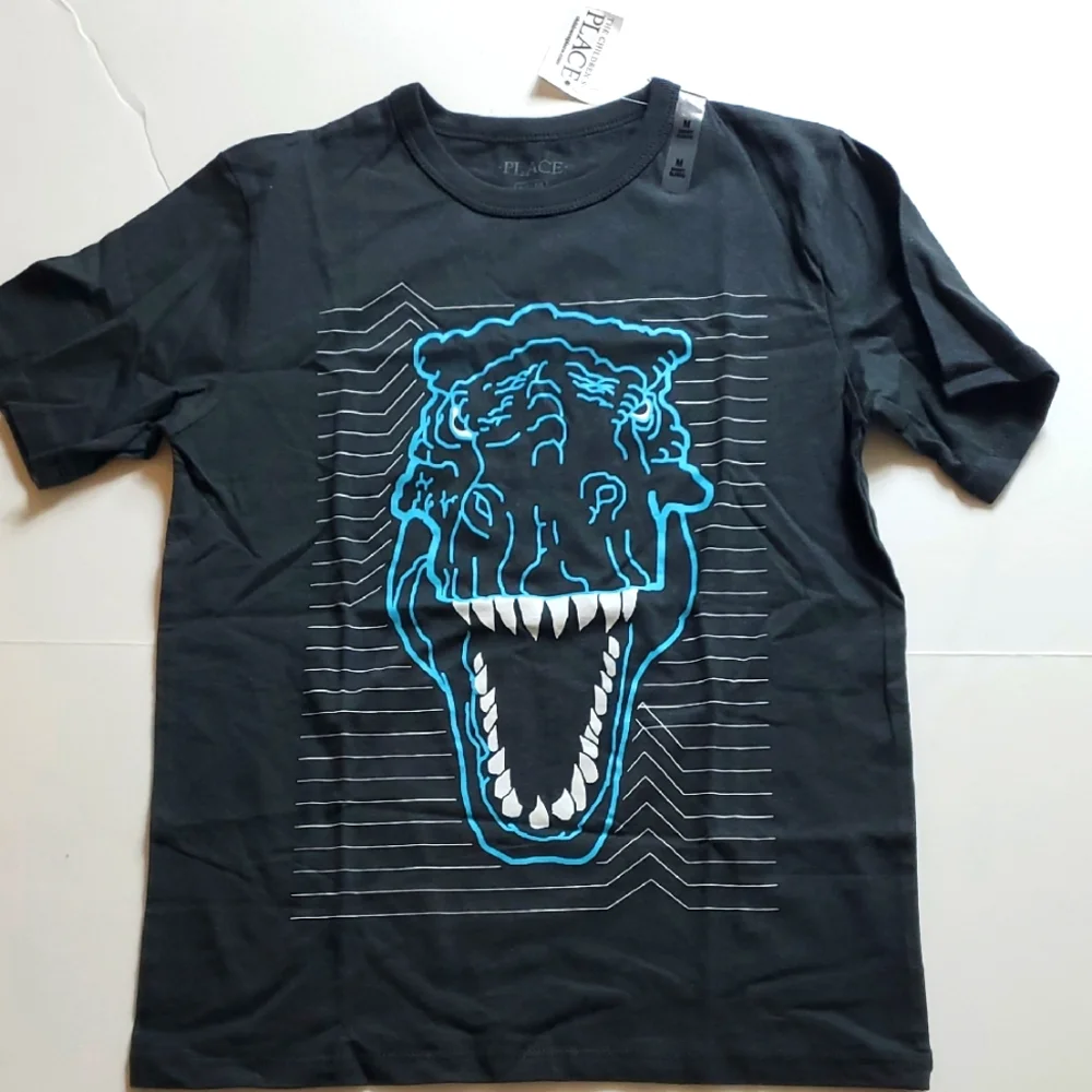 The Children's Place Black Dinosaur Graphic Tee